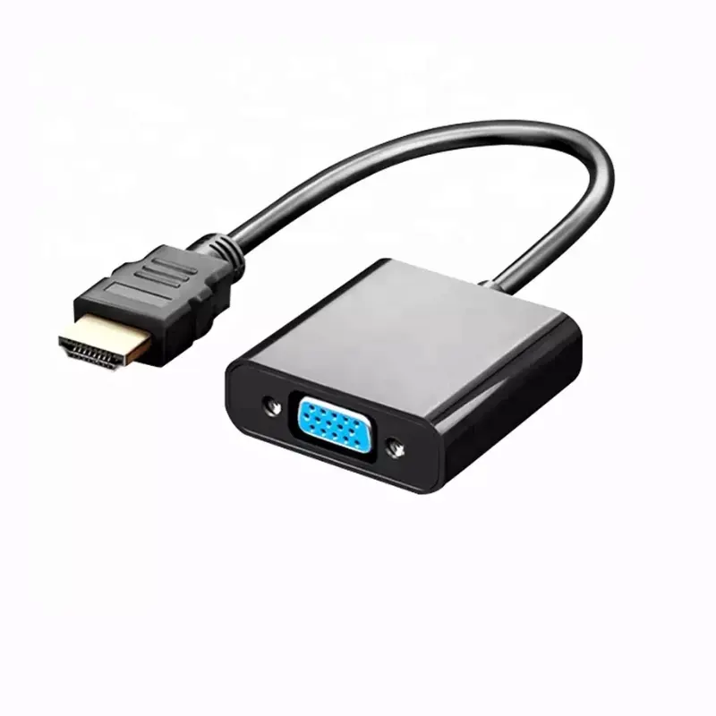 High Quality HDTV Male to VGA Female Audio Video Cable Converter HDTV to VGA Adapter for Desktop Laptop Projector Monitor