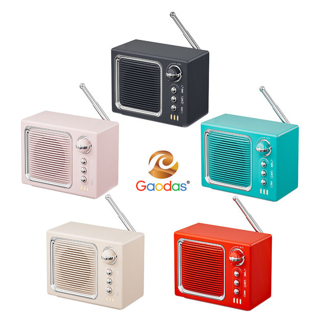 New Mini White Noise Smart Wireless Stereo Speakers Retro Small TV Sleep Speaker Gift Portable Radio