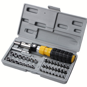 41 Piece Multi Functional Screwdriver Set With Socket Wrench And Combination Tools 1/4 In Drive Hand Tool Kit Steel - Product Image 1
