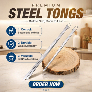 ที่คีบอาหารสแตนเลส <span class=keywords><strong>Suisen</strong></span> ขนาด 12 นิ้ว ด้ามยาว เป็นมิตรกับสิ่งแวดล้อม ใช้คีบบาร์บีคิว น้ำแข็ง สลัด คุณภาพสูง - Product Image 1