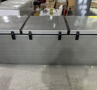 Congélateur horizontal commercial pour crème glacée, 1010L, affichage numérique LED, refroidissement direct R290 pour supermarché