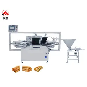 Máquina automática para fazer rolos de waffle crocantes dourados preço da máquina de rolos crocantes de coco