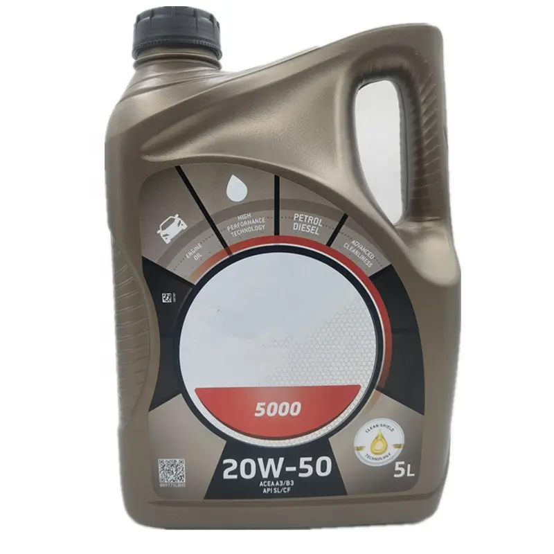 Olio totale 20W-50 motore completamente sintetico e olio lubrificante olio Base 5000 5L per applicazione automobilistica