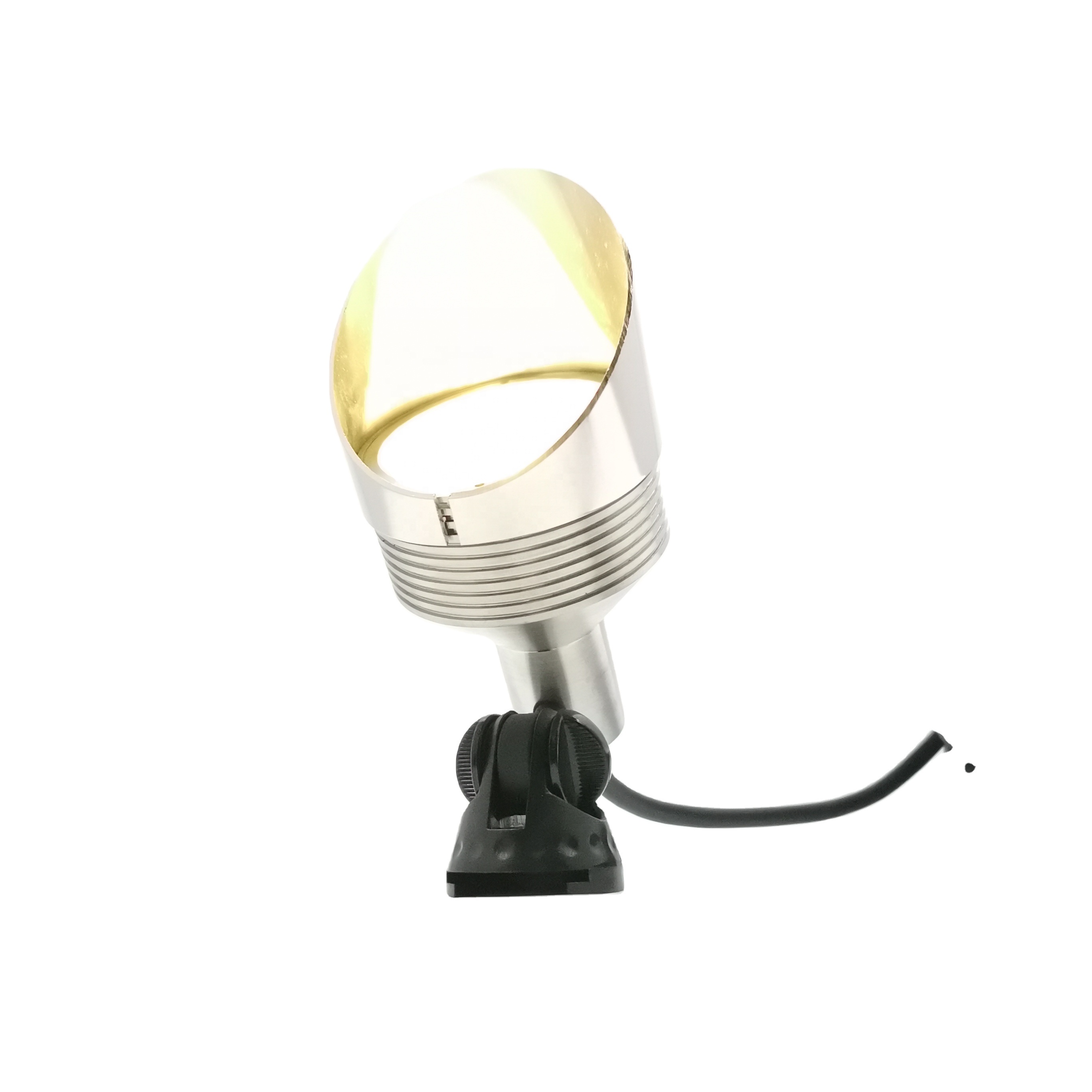 GARLUX IP68 10W COB LED Spike Light 12/24V AC Power Supply Brass Landscape Garden Underwater Spot 30 Beam Angle 3000K 900 Lumens