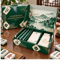 Boîte d'expédition personnalisée pour accessoires de mahjong, emballage en papier CMYK double face avec insert pour e-commerce