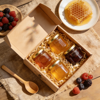 Boîte d'expédition écologique en matériaux recyclés pour pot de miel, crème cosmétique, emballage cadeau personnalisé avec inserts en éponge