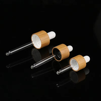 Flacon élégant en verre dépoli pour huiles essentielles 10ml 15ml 30ml 60ml avec compte-gouttes en bambou pour sérum et emballage de soins de la peau