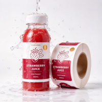 Étiquettes personnalisées pour bouteilles de jus, autocollants imperméables pour bouteilles de boissons, autocollants adhésifs pour l'emballage de jus de fruits