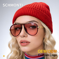 Lunettes de soleil rétro surdimensionnées pour femmes, lunettes de soleil vintage, logo personnalisé, UV400, vente en gros, tendance années 90, Y2K, lunettes de soleil tendance