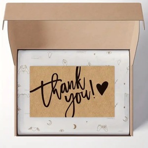 Bán buôn biểu tượng tùy chỉnh quà tặng kinh doanh Cảm ơn bạn đặt hàng Thẻ kraft tự nhiên giấy Cảm ơn bạn thẻ - Product Image 4