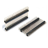 Conector de Placa de Circuito Impreso (PCB) Personalizado de 2.54mm, Tipo Pin Header Macho, 1x40 Pines, Fila Simple o Doble