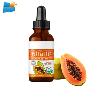 Apoio líquido orgânico da plaqueta do extrato da folha do papaia do OEM/ODM/OBM, ajuda imunológica e digestiva