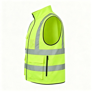 High Visibility Breathable Safety Vest for <b>Construction</b> & Traffic <b>Work</b>, Reflective Logo <b>Work</b> <b>Jacket</b> - Product Image 2