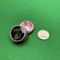 Support de craie Tawum avec clip, boîte de rangement pour poudre Taom, magnétique, silencieux, multicolore, emballage rond, pour billard