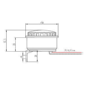 Sirène forte à <span class=keywords><strong>décibel</strong></span> élevé 5037 sonnerie d'alarme piézoélectrique 5V 12V 24V DC son d'alarme piézo-électrique Six tons avec lumière flash LED - Product Image 2