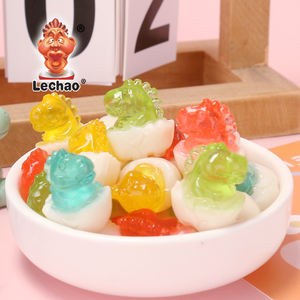 Lechao OEM ODM 3D Hayvan Dinozor Karışık Meyve Aromalı Çilek Elma Portakal Üzüm Jöleli Sakız Şekerleri Satılık - Product Image 5