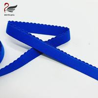 Bande élastique en nylon antidérapante pour soutien-gorge, bordure picot en peluche de 15 mm, bande élastique douce pour sous-vêtements, vente en gros