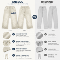 Pantalon de survêtement en molleton de coton lavé vintage de qualité supérieure, avec logo graphique brodé personnalisé, pour hommes, coupe ample, style streetwear, fabricants