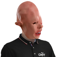Masque en latex démon à un œil, capuche de tête d'horreur pour fête d'Halloween, accessoire effrayant personnalisable
