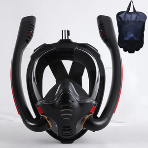 Masker <span class=keywords><strong>Snorkel</strong></span> wajah penuh, 180 tampilan panorama atas kering silikon kacamata berenang menyelam Snorkeling dengan <span class=keywords><strong>2</strong></span> <span class=keywords><strong>Snorkel</strong></span> anti-kabut anti-bocor - Product Image 4