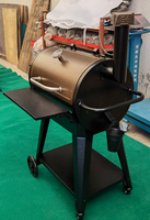 Barbecue fumoir à granulés de bois professionnel à grande chambre de cuisson, avec contrôleur numérique à longue durée de vie, pour fêtes en extérieur et patios