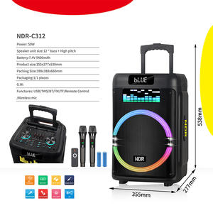 Altavoz NDR-C312 NDR-C315 de 12 y 15 Pulgadas, Altavoz Profesional Inalámbrico con Amplificador Activo para Sonido PA y Fiestas - Product Image 4