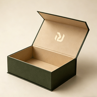 Boîte cadeau magnétique en kraft personnalisée CRD pour boulangerie, boîte en papier rigide écologique avec rabat magnétique pour l'emballage des biscuits