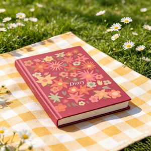 Floral Pattern <b>Diary</b> A5 Size Paper Cover Sewing Binding Printed Style <b>Notebooks</b> - Product Image 5