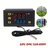 Contrôleur de température numérique Kampa W3230 DC12V/24V/110-220VAC en plastique OEM IP65 RS485 20A -55-120°C avec mesure de température et données
