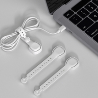 Organisateur de câbles magnétique, sangle en silicone réutilisable avec bouton-pression et base magnétique pour bureau, support d'outils de cuisine, attache-rideau