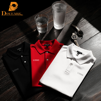Kaos Polo Golf Lengan Pendek Pria DOVEARK Logo Kustom 100% Katun Murni Pakaian Olahraga Kain Berkinerja Tinggi untuk Kenyamanan dan Gaya Unisex