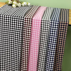 Fashion checkerboard black and white checked fabric polyester shirt cloth polyester fabric
