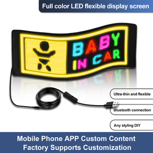 <span class=keywords><strong>Buon</strong></span> <span class=keywords><strong>natale</strong></span> App controllo finestrino posteriore auto segno <span class=keywords><strong>di</strong></span> Display a Led Bluetooth flessibile Display a Led per auto pannello a matrice Led adesivo per auto - Product Image 2