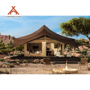 Tente Lodge <span class=keywords><strong>de</strong></span> Glamping <span class=keywords><strong>Safari</strong></span> en Toile Imperméable Double Couche Luxe Sauvage Quatre Saisons Kawagebo Kamp (KK) pour Hôtels et Complexes Hôteliers - Product Image 3