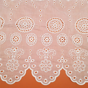 Dentelle de mariée en mousseline de soie à bord ondulé, brodée de fleurs, dentelle soluble dans l'eau pour vêtements de mariage, accessoires vestimentaires - Product Image 3