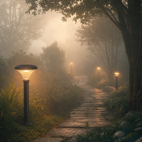 Lampadaire solaire LED de qualité supérieure pour jardin, pelouse et aménagement extérieur