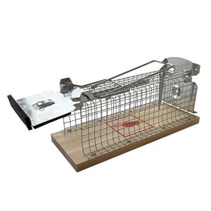 Petit piège de chasse réutilisable pour animaux humains, Base en bois, treillis métallique, souris, Rat, Cage - Product Image 3