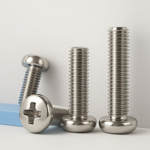 Tornillos de máquina de cabeza redonda M2 M3 M4, cabeza Phillips métrica, acero al carbono, grado A, rosca estándar para aplicaciones electrónicas - Product Image 2