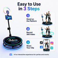 80cm Party-Kamera mit Langsamem Drehmechanismus, 360-Grad-Fotobox, Automatische Video-360-Fotobox mit Kostenloser APP, Vorrätig in USA und EU