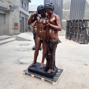 במלאי מהיר משלוח מהיר רומן המסורתי קופידון ופסל ברונזה עם יציקות - Product Image 1