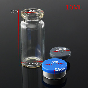 ขวดแก้วใสขนาด 10 มล. พร้อมจุกปิด ขวดยาขนาดเล็ก ภาชนะบรรจุของเหลวสำหรับทดลอง - Product Image 6