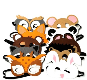 Halloween Felt <strong>Mask</strong> Cosplay Felt Party <strong>Masks</strong> Children's Felt Animal <strong>Masks</strong> - Product Image 1