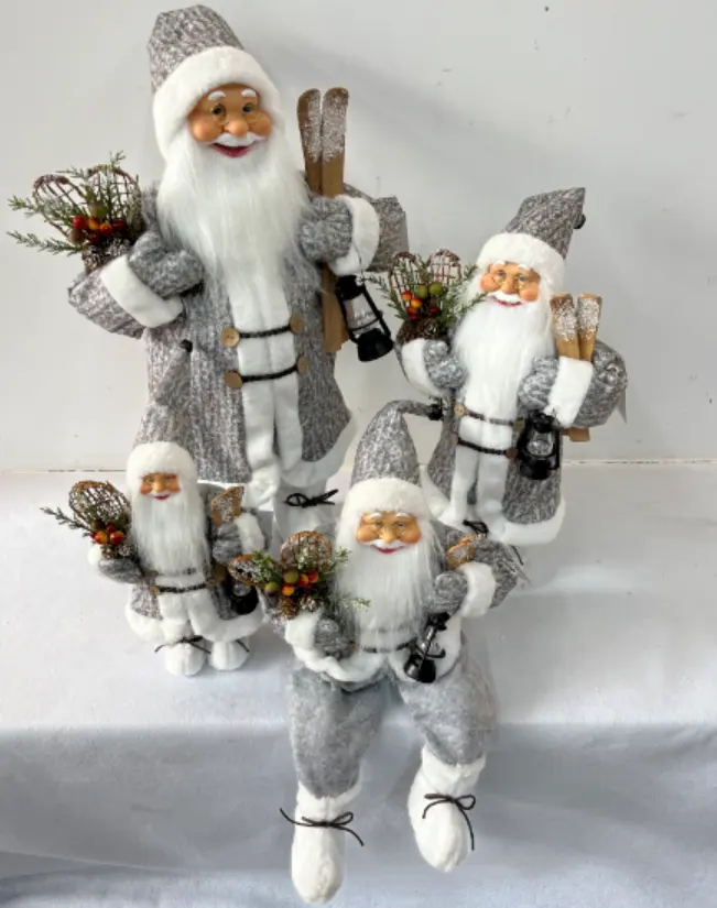 Caja exterior de decoración de muñecas de Navidad, adornos de juguetes de Papá Noel, hyundai cruz, caja, regalos, decoración de Navidad, 80cm