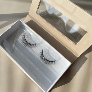 Pestañas de Visón Natural 2026 Hechas a Mano con Logotipo Personalizado, Pestañas de Tira Completa de 12 mm, Pestañas de Visón Curvatura C Cortas y Largas - Product Image 4