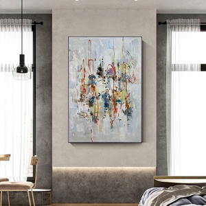كبيرة الجملة كبير حجم هاندبينتيد أكريليك حديث جدار الفن قماش مجردة الديكور خط النفط اللوحة رسمت باليد - Product Image 3