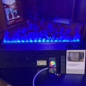 Chimenea colgante eléctrica con Control <span class=keywords><strong>de</strong></span> aplicación, fuego inteligente integrado, <span class=keywords><strong>vapor</strong></span> <span class=keywords><strong>de</strong></span> <span class=keywords><strong>agua</strong></span> 3D, limpieza <span class=keywords><strong>de</strong></span> <span class=keywords><strong>vapor</strong></span> sin chimenea para decoración del hogar - Product Image 1