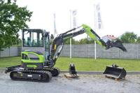 Excavadora de cadenas ZE35GU de 3.5 toneladas y 0.1 m³ con motor de 18.2kW, cucharón reforzado y martillo rompedor