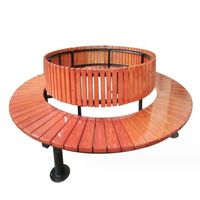Ensemble table à manger et chaises d'extérieur en HWY-07 Table longue en bois pour cour parc loisirs heure du thé pour usage extérieur