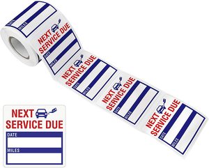Paket <span class=keywords><strong>5</strong></span>*5cm Ölwechsel Auto wartung Service Ablauf Erinnerung abnehmbare wasserdichte Aufkleber selbst klebende Etikett - Product Image 1