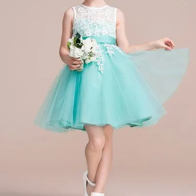 Yoliyolei Girl Birthday Party Fashion Ball Down Many Colors Bow Flower Embellishment Dress 7 Year Flower Girl Dress